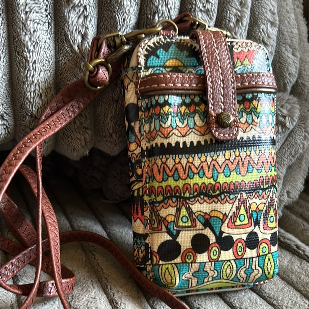 Sakroots Multicolor Crossbody Wallet Bag Wristlet NWOT 🤎🖤🧡🩵💚